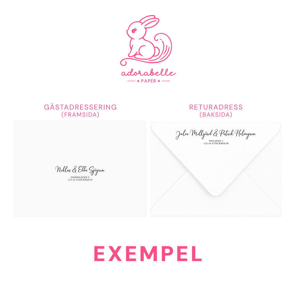 Vintage blommig bröllopsinbjudan – Mr & Mrs tryckt kort – BR001