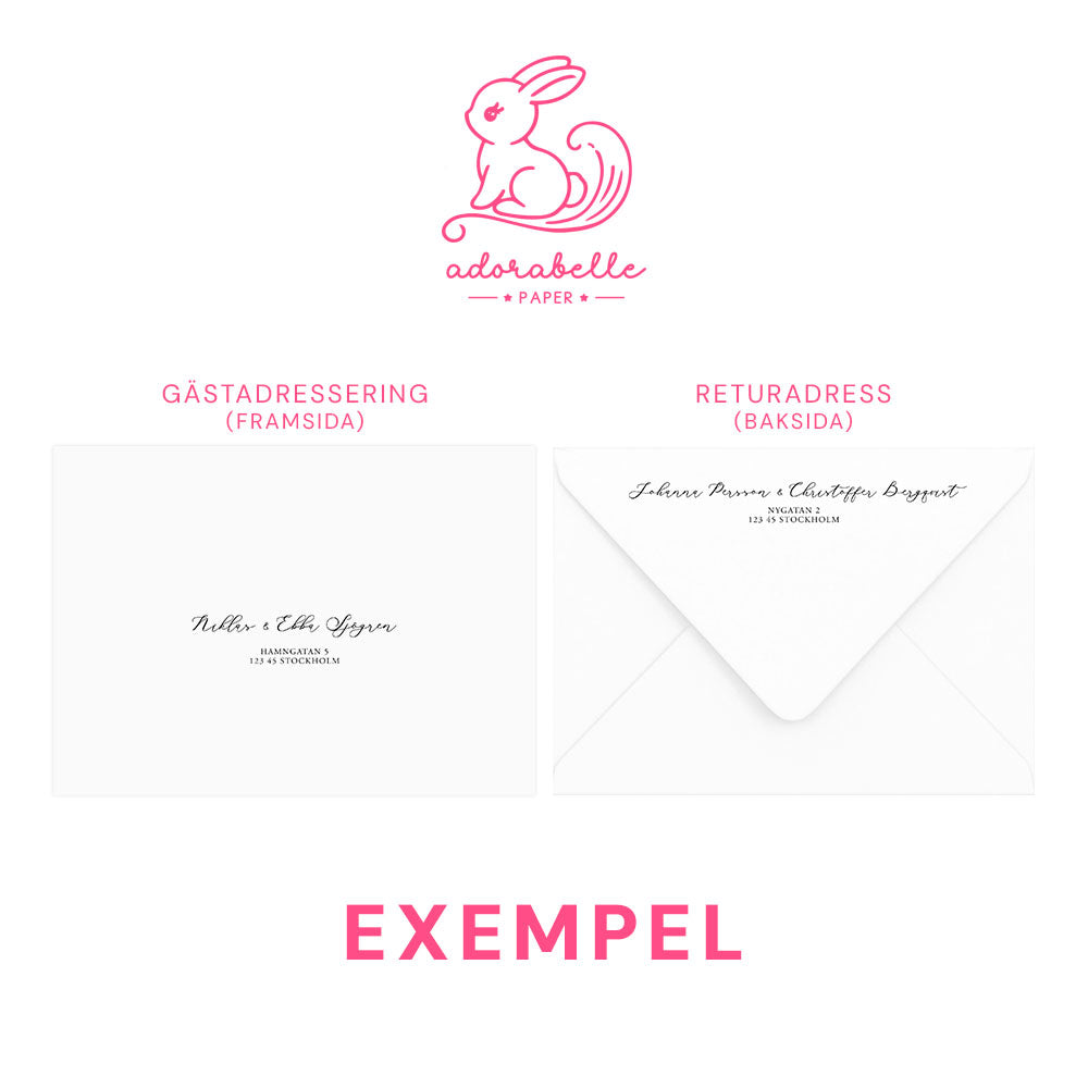 Vintrig bröllopsinbjudan – Blått akvarelltryckt kort – BR008