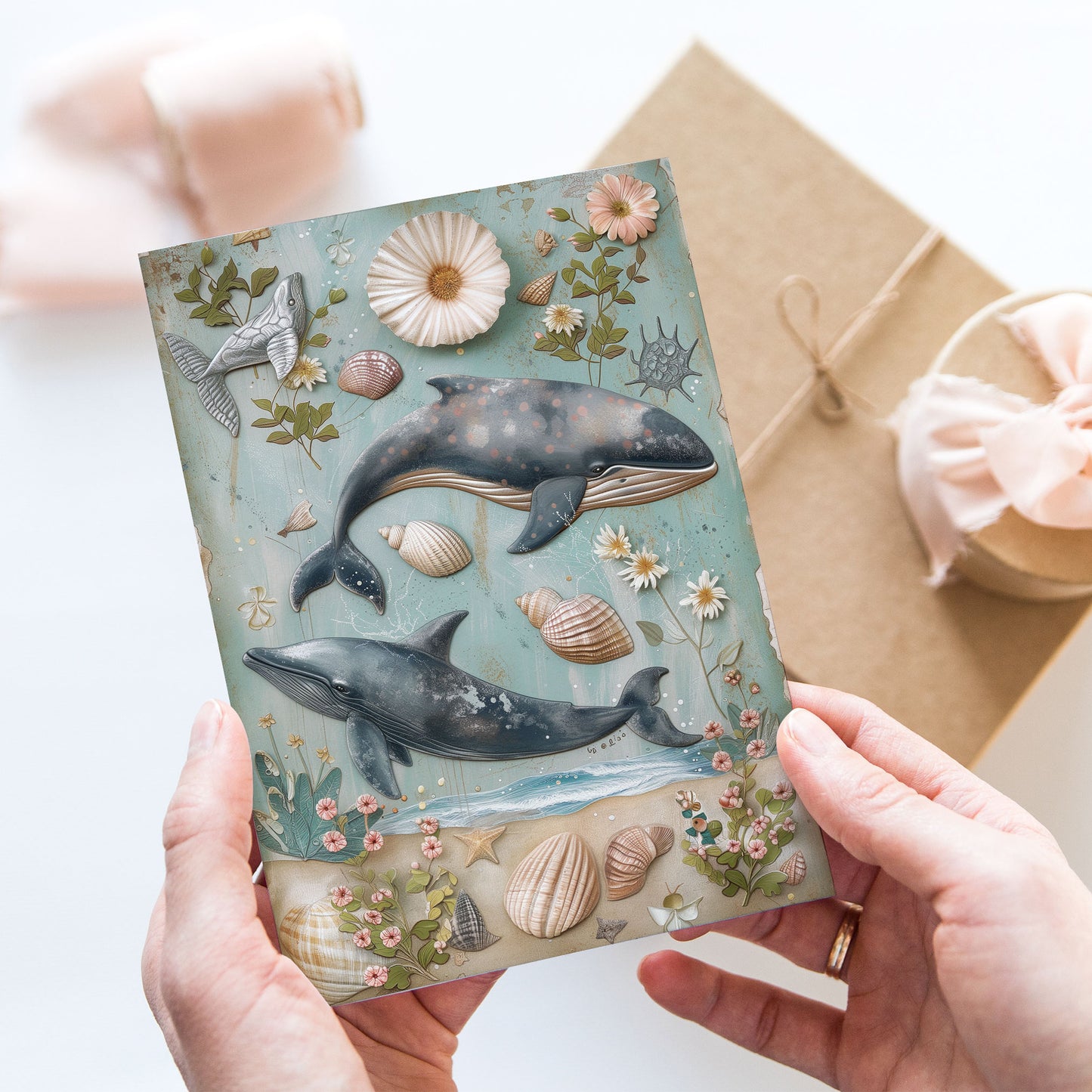 Vykort för postcrossing, scrapbooking & dekoration - Vintage Valar PC511