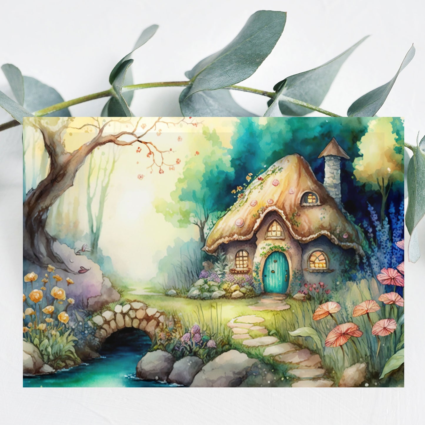 Vykort för postcrossing, scrapbooking & dekoration - Älvhus PC537