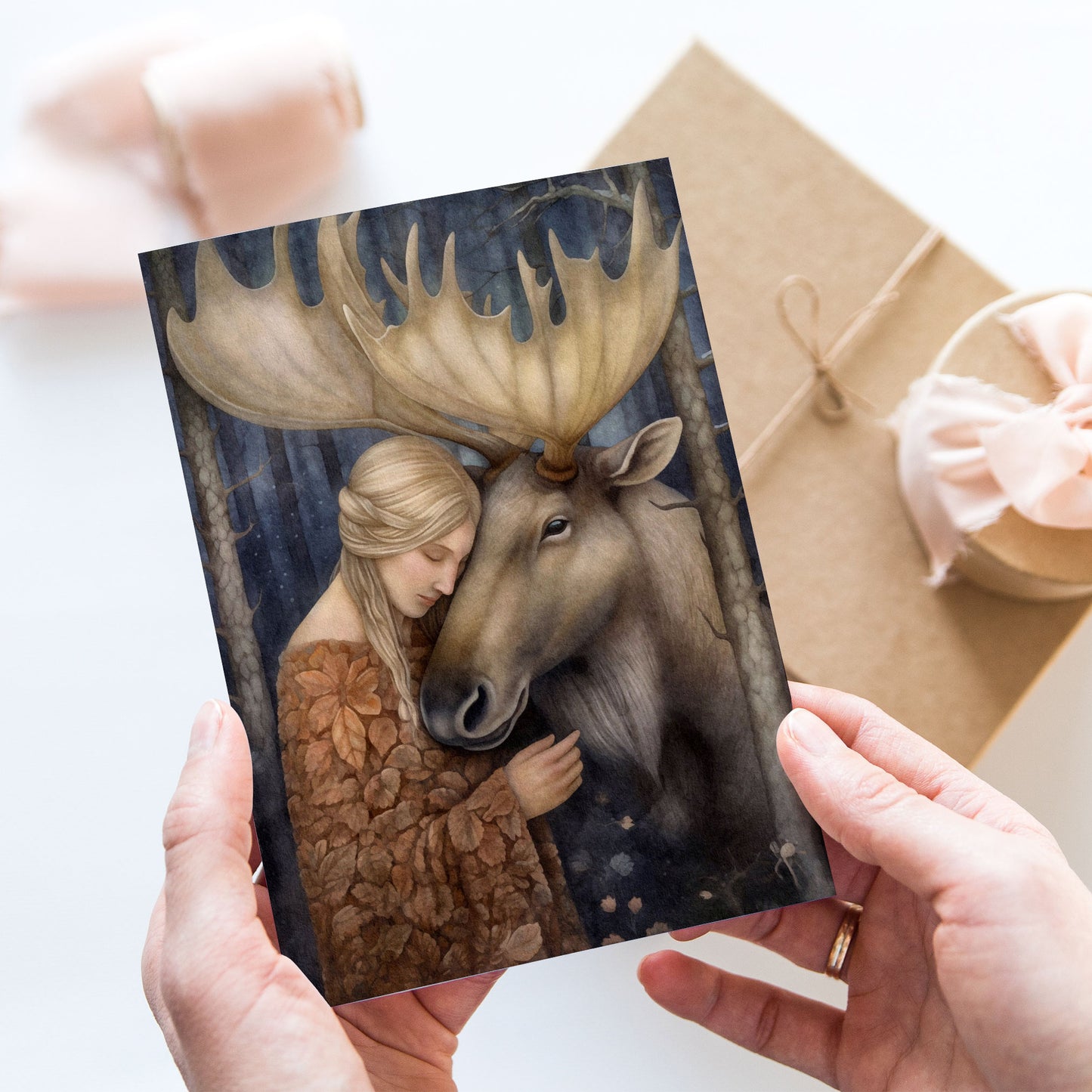 Vykort för postcrossing, scrapbooking & dekoration - Animal Lover Älg PC574