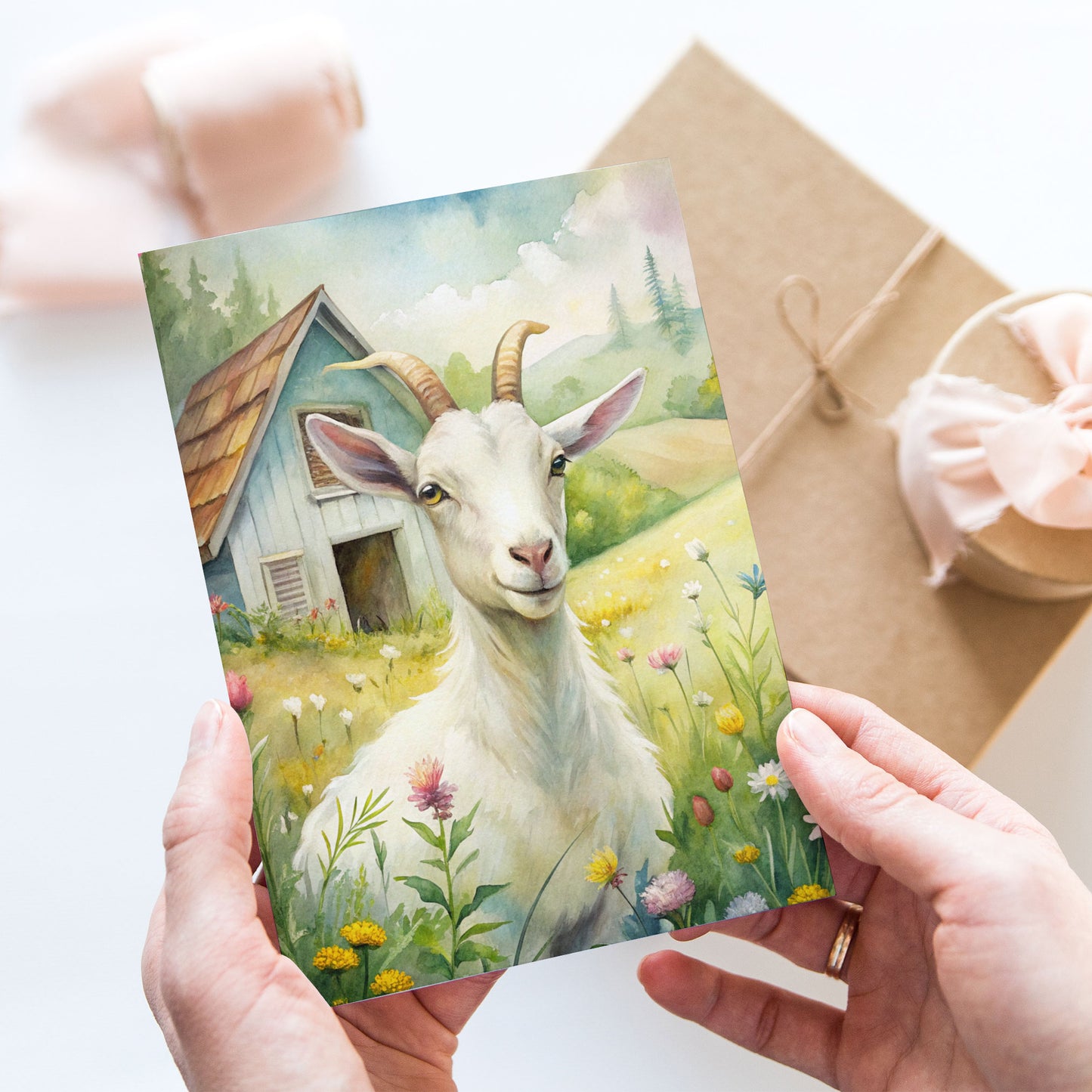 Vykort för postcrossing, scrapbooking & dekoration - Get bland vildblommor PC643