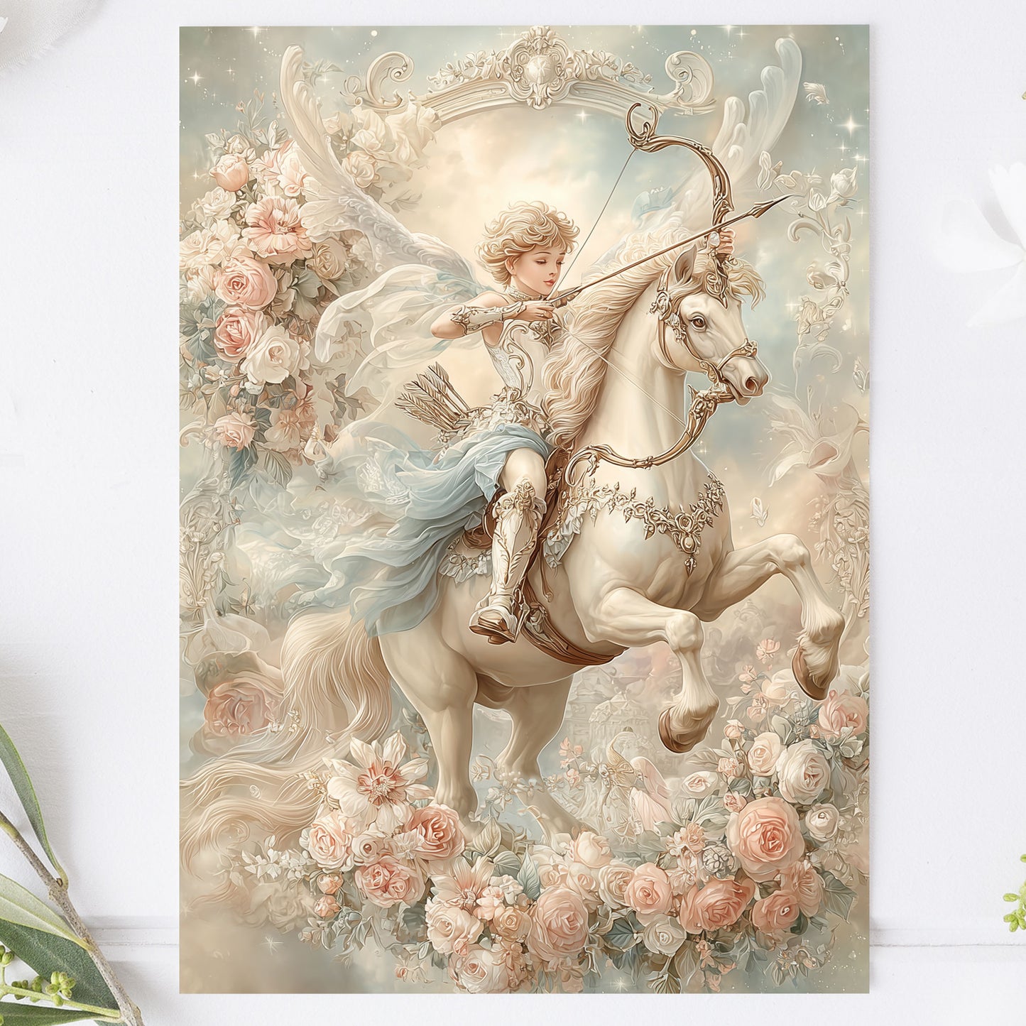 Vykort för postcrossing, scrapbooking & dekoration - Fantasy Cherub PC655