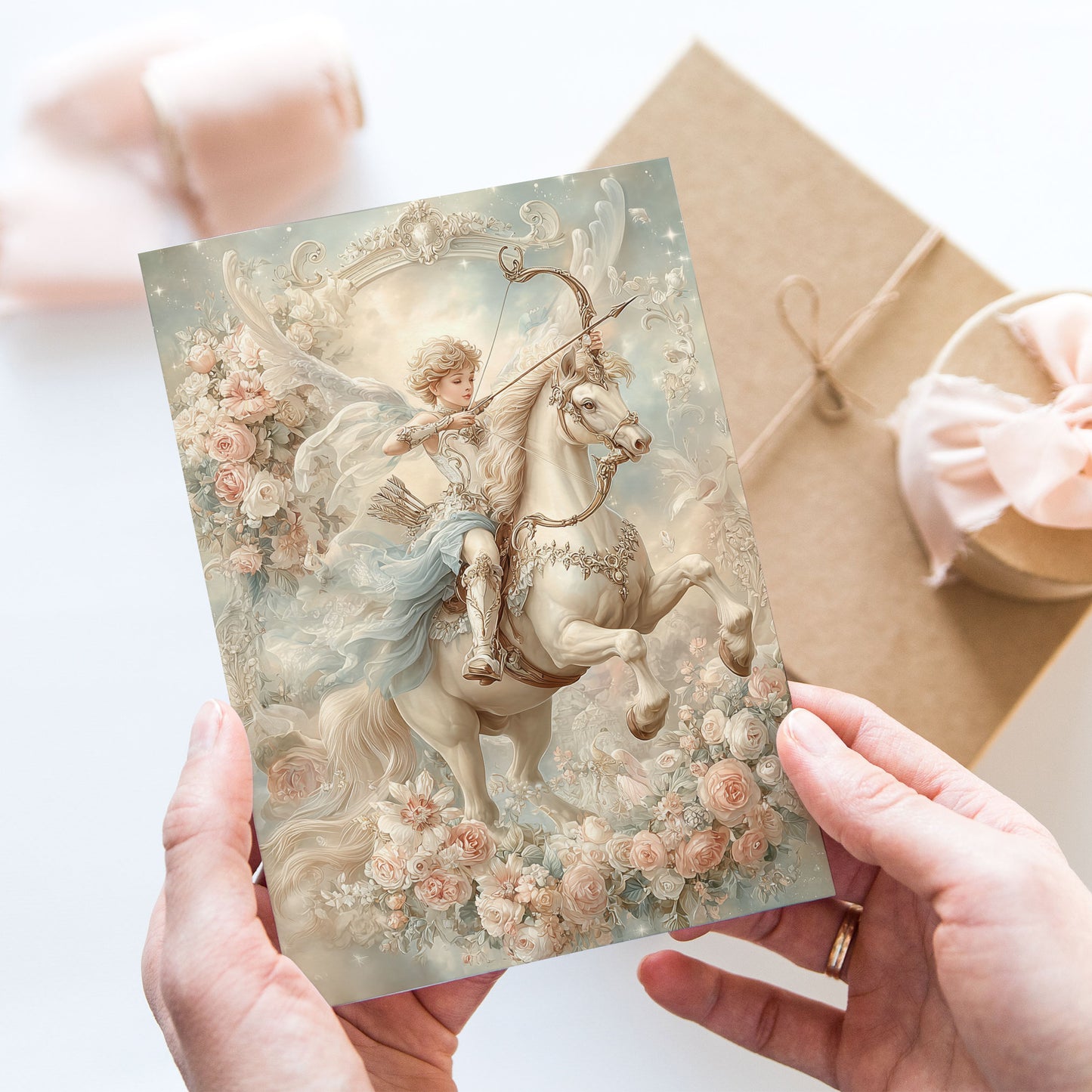 Vykort för postcrossing, scrapbooking & dekoration - Fantasy Cherub PC655