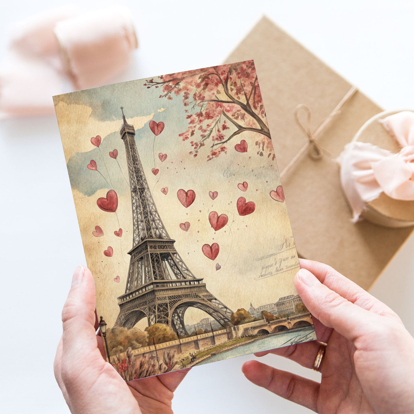 Vykort för postcrossing, scrapbooking & dekoration - Eiffeltornet PC674