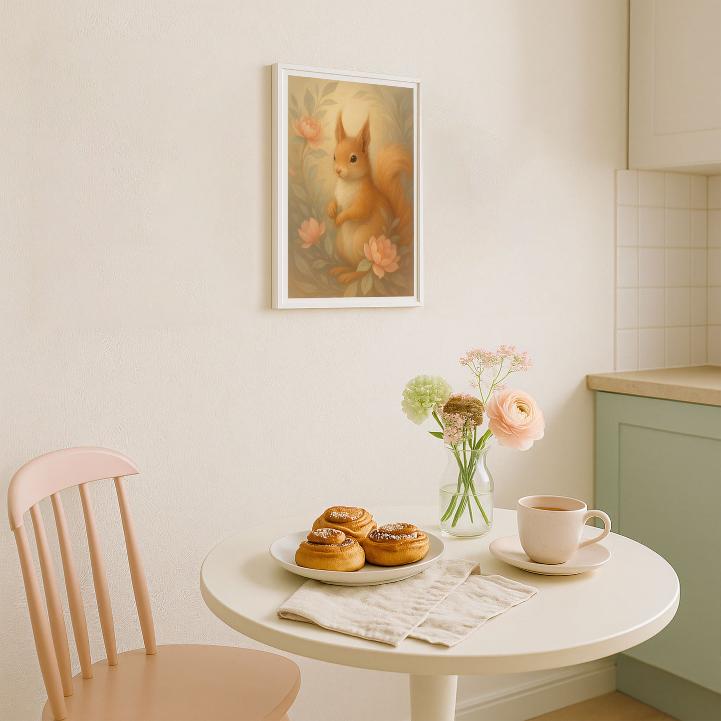 Poster Ekorre - Skogsdjur Art Print - Tryckt Poster i olika storlekar - PR88-16