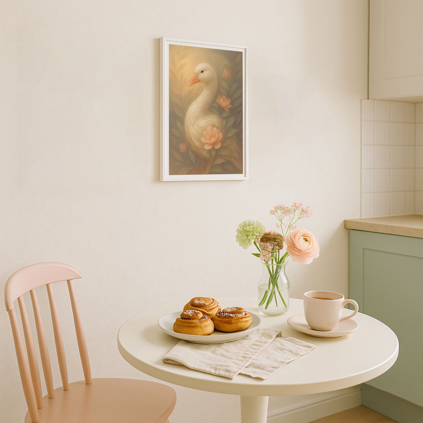 Poster Anka - Bondgårdsdjur Art Print - Tryckt Poster i olika storlekar - PR88-8