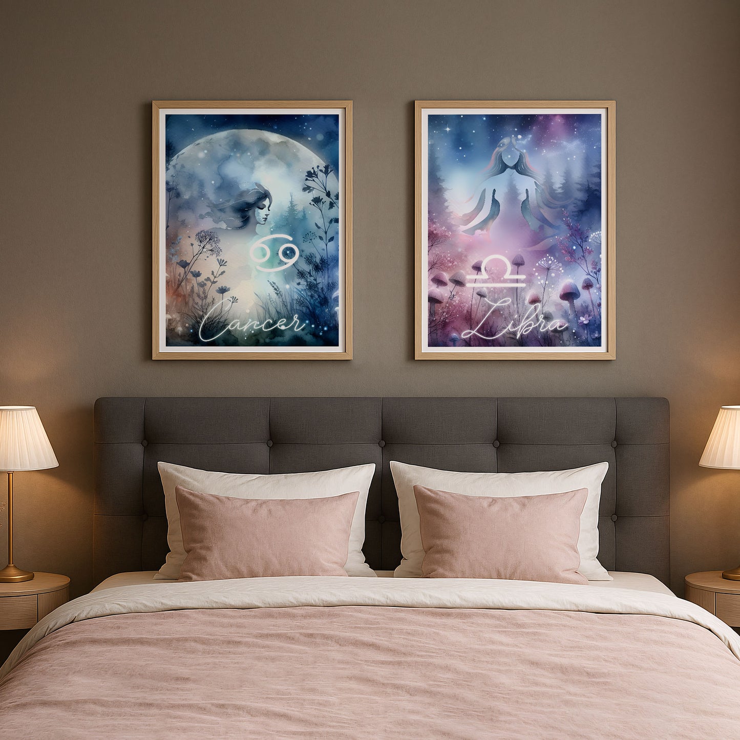 Poster Stjärntecken Vågen - Astrologi Art Print - Tryckt Poster i olika storlekar - PR89-6