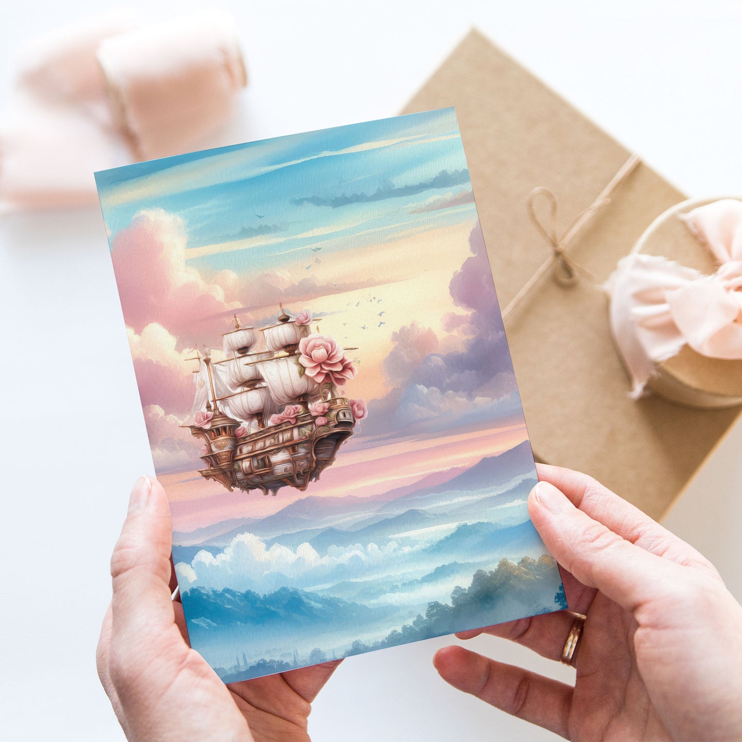 Vykort för postcrossing, scrapbooking & dekoration - Luftskepp PC624