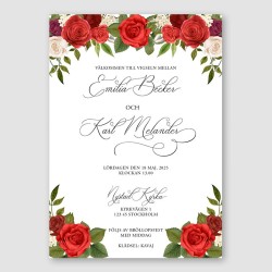 Bröllopsinbjudan - Rose Garden