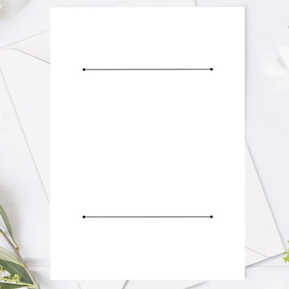 Klassisk svartvit bröllopsinbjudan – formellt tryckt kort – BR003