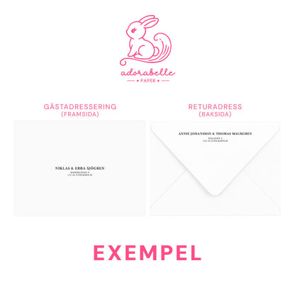 Save the Date-kort – Eucalyptus Elegant - A6 Tryckt kort för bröllopsdatum BR005