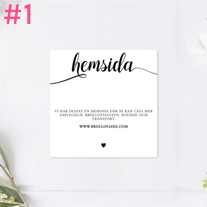 BR007-1 - Bröllopshemsida - We Do svartvitt - Tryckt bröllopskort