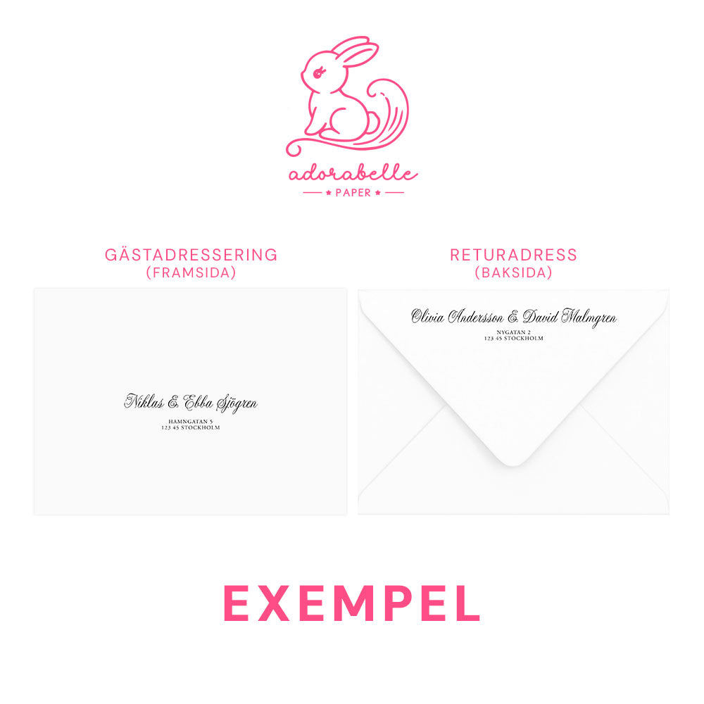 Save the Date-kort – Mint & Guld Rosa, blommig, somrig design - A6 Tryckt kort för bröllopsdatum BR009