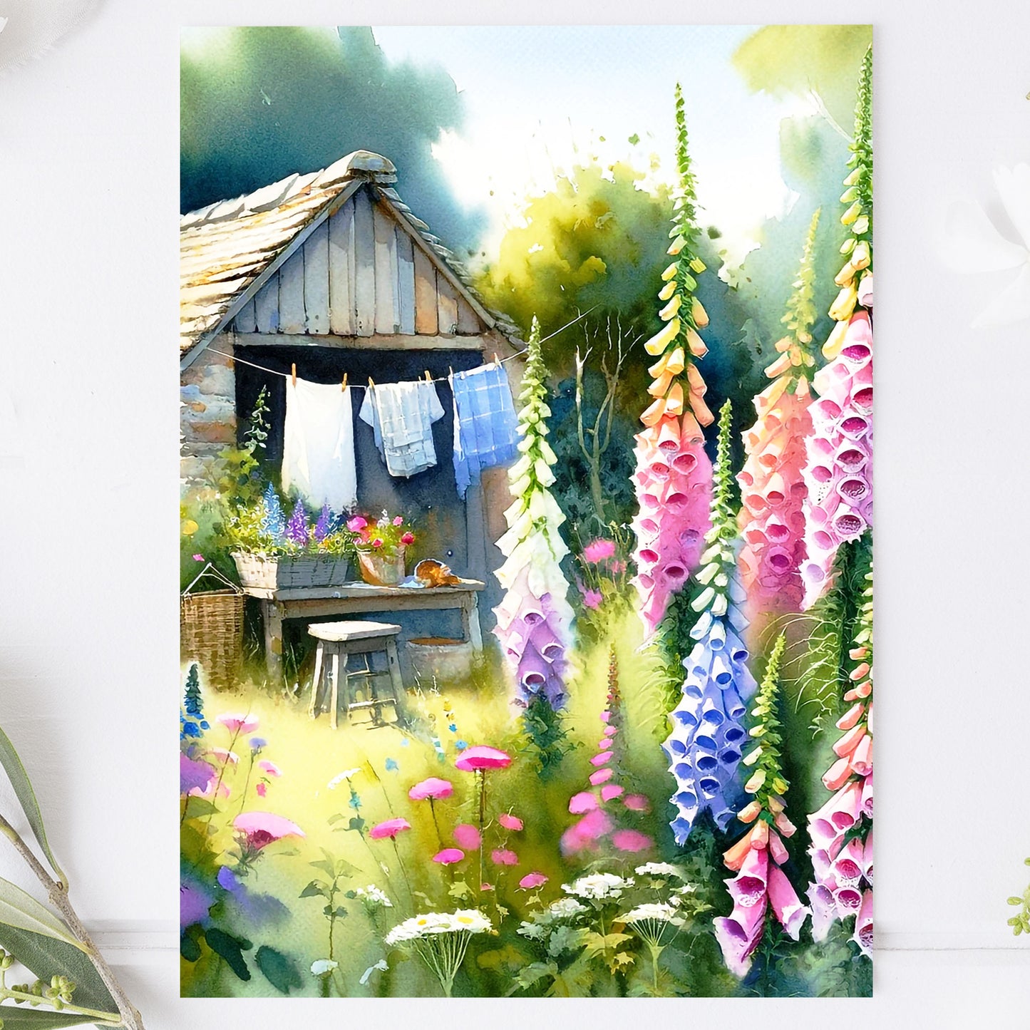 Vykort för postcrossing, scrapbooking & dekoration - Sommarstuga - Torp PC501