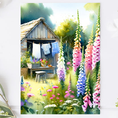 Vykort för postcrossing, scrapbooking & dekoration - Sommarstuga - Torp PC501