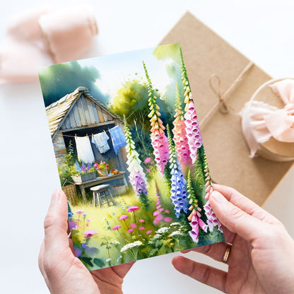 Vykort för postcrossing, scrapbooking & dekoration - Sommarstuga - Torp PC501