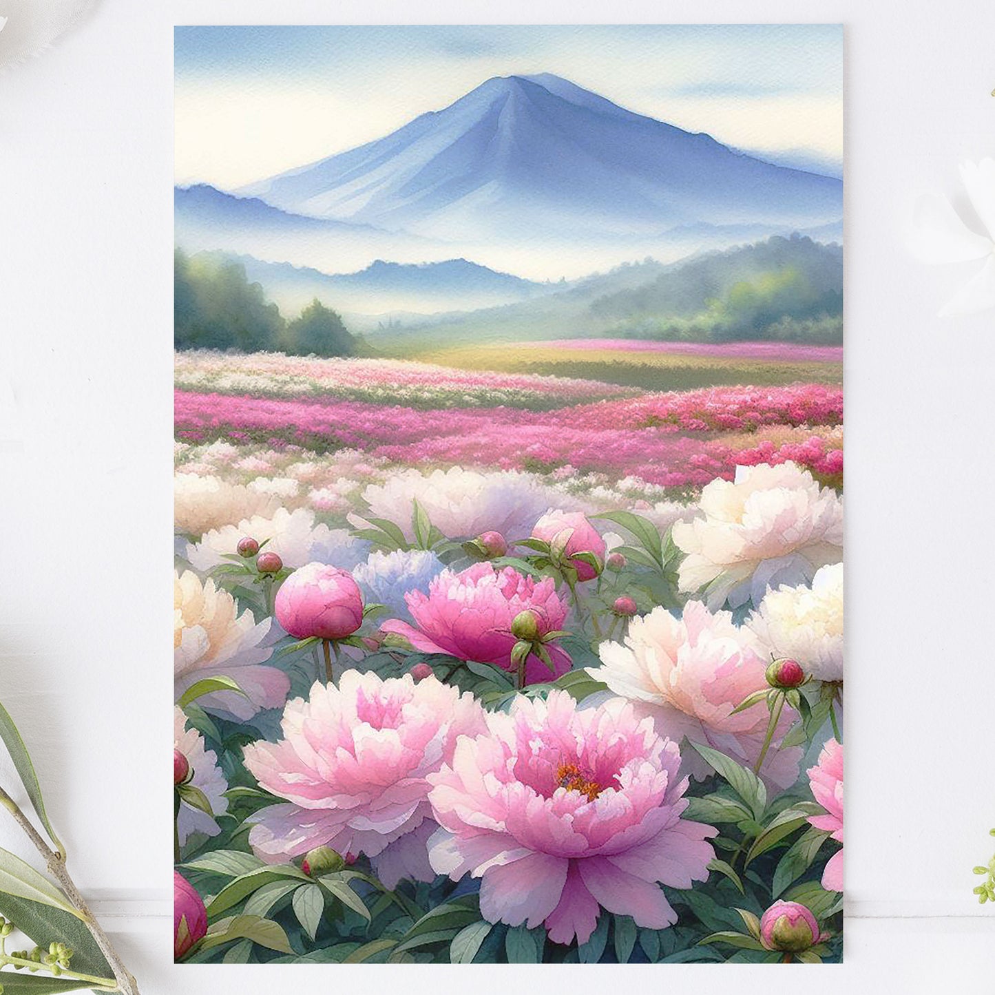 Vykort för postcrossing, scrapbooking & dekoration - Sommar Bergsvy med Pioner PC503