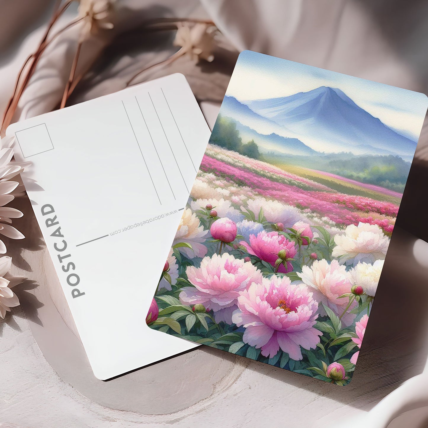 Vykort för postcrossing, scrapbooking & dekoration - Sommar Bergsvy med Pioner PC503