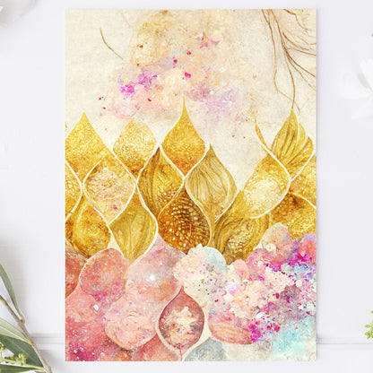 Vykort för postcrossing, scrapbooking & dekoration - Sjöjungfru FjällPC504