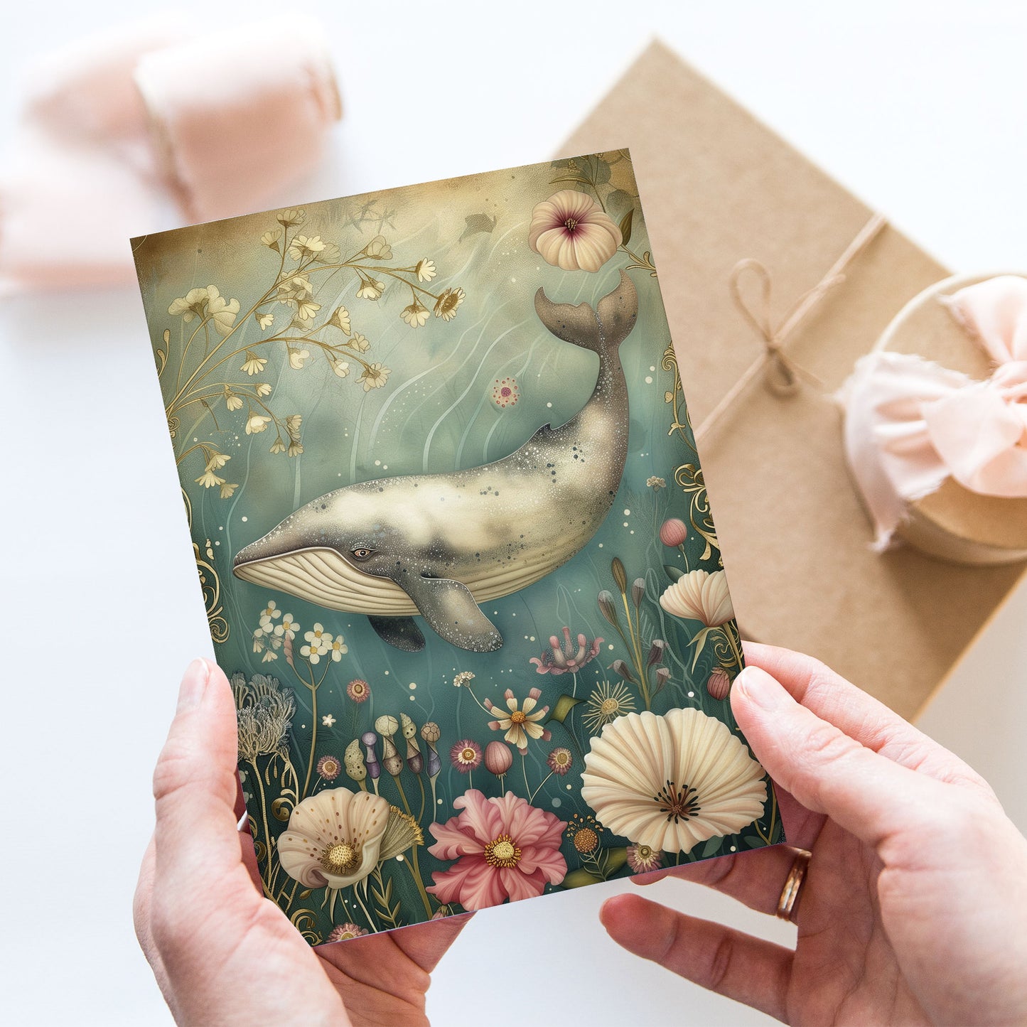 Vykort för postcrossing, scrapbooking & dekoration - Vintage Val PC510