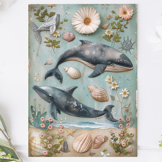 Vykort för postcrossing, scrapbooking & dekoration - Vintage Valar PC511