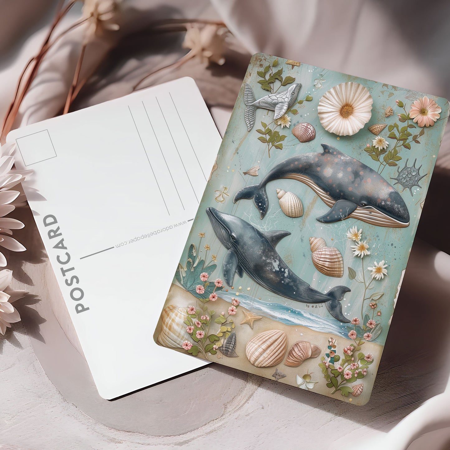 Vykort för postcrossing, scrapbooking & dekoration - Vintage Valar PC511