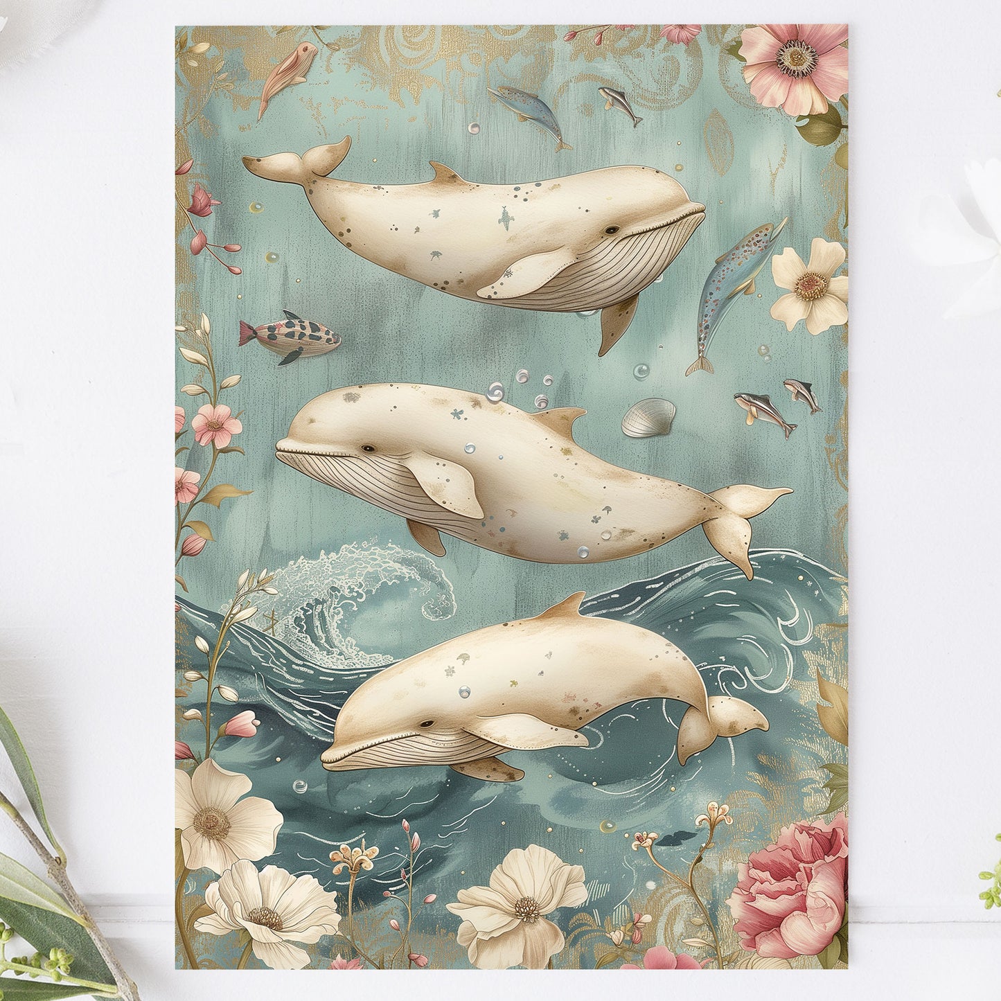 Vykort för postcrossing, scrapbooking & dekoration - Vintage Tre Valar PC516