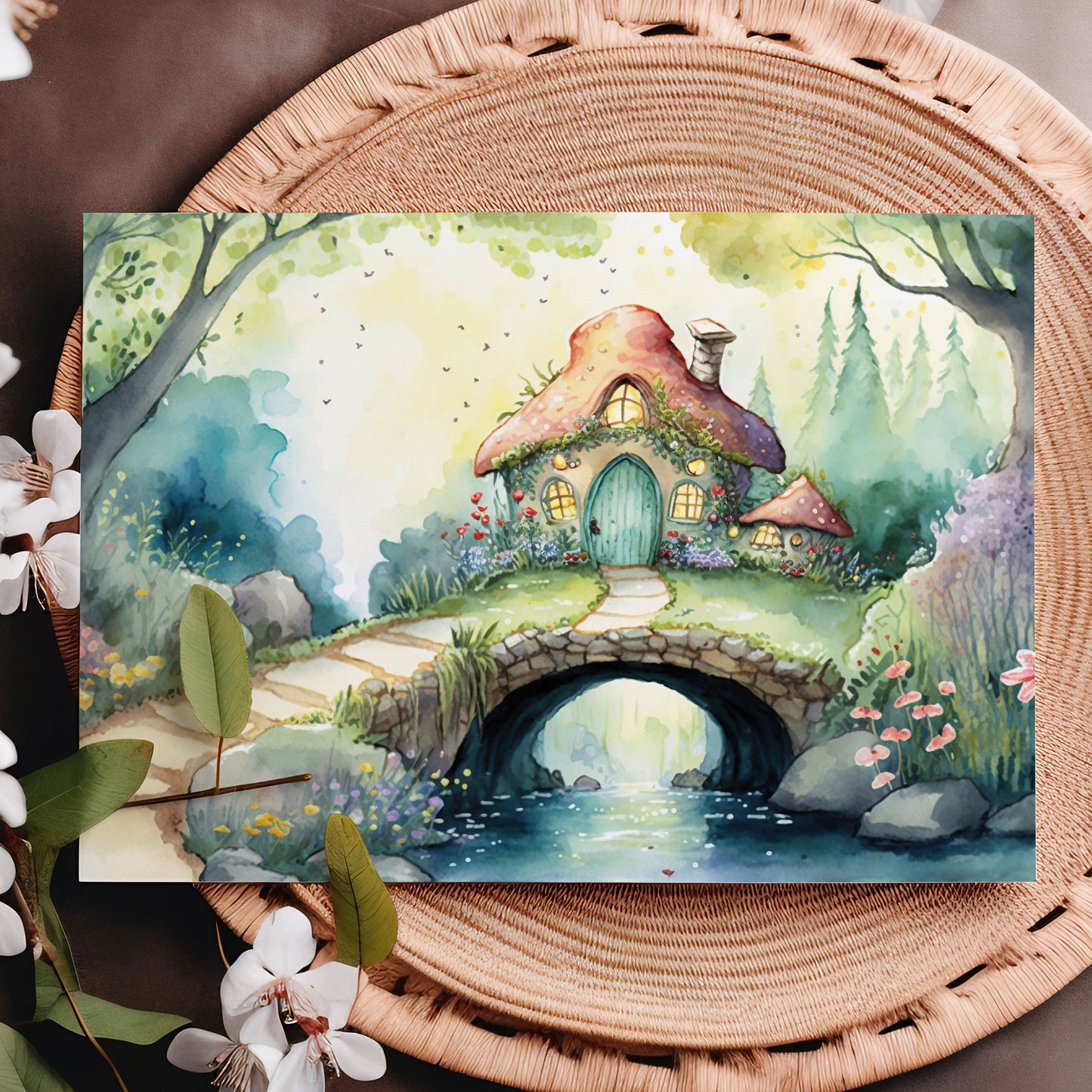 Vykort för postcrossing, scrapbooking & dekoration - Älvhus PC536