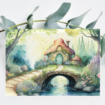 Vykort för postcrossing, scrapbooking & dekoration - Älvhus PC536