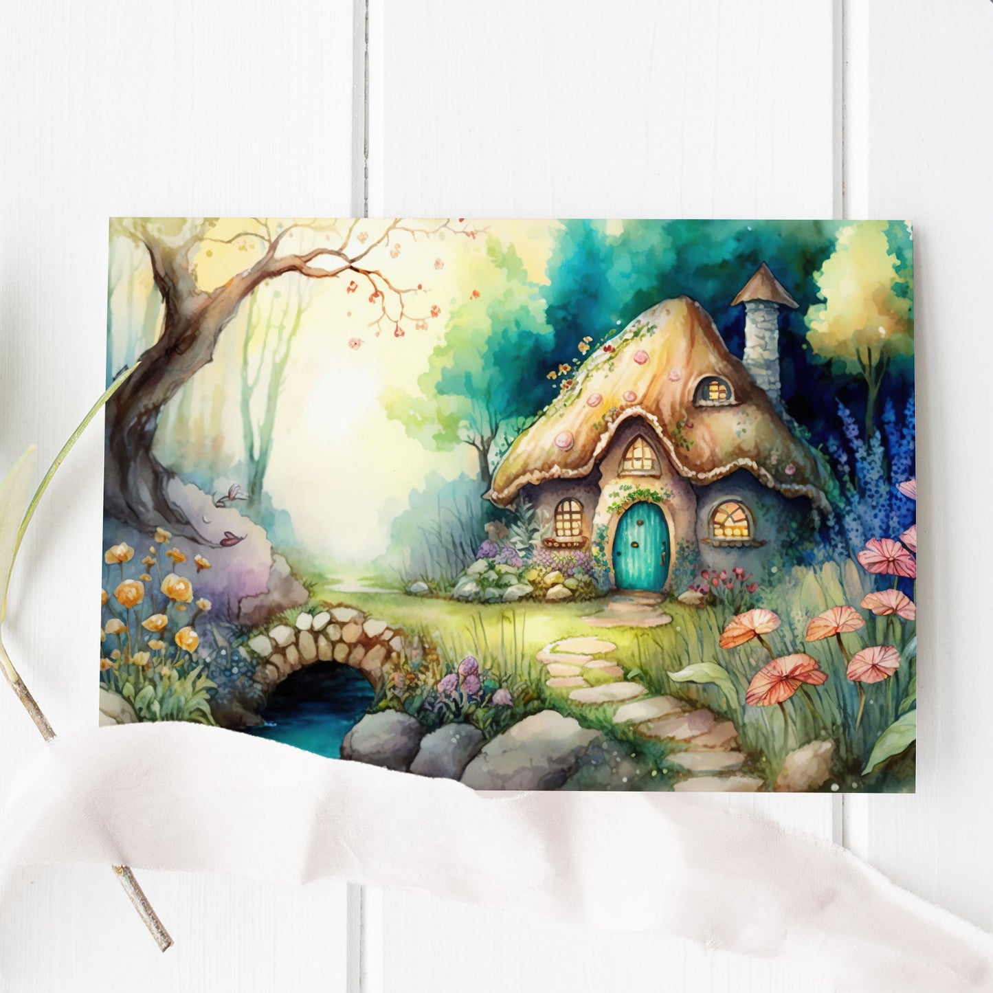 Vykort för postcrossing, scrapbooking & dekoration - Älvhus PC537