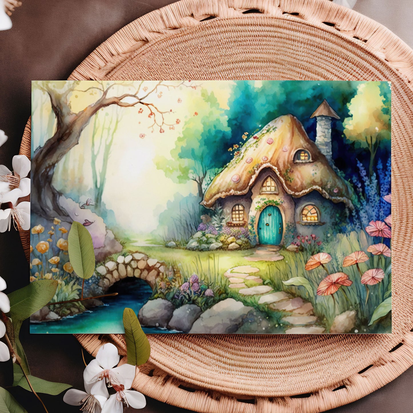 Vykort för postcrossing, scrapbooking & dekoration - Älvhus PC537