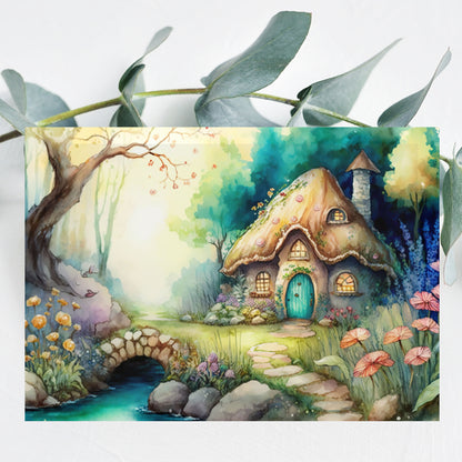 Vykort för postcrossing, scrapbooking & dekoration - Älvhus PC537