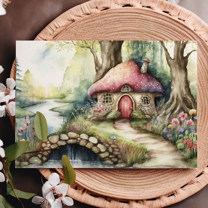 Vykort för postcrossing, scrapbooking & dekoration - Älvhus PC538