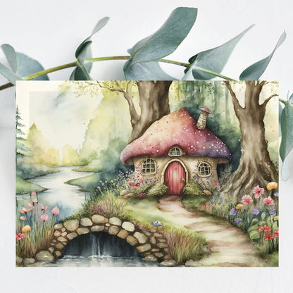 Vykort för postcrossing, scrapbooking & dekoration - Älvhus PC538