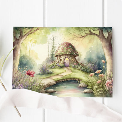 Vykort för postcrossing, scrapbooking & dekoration - Älvhus PC539