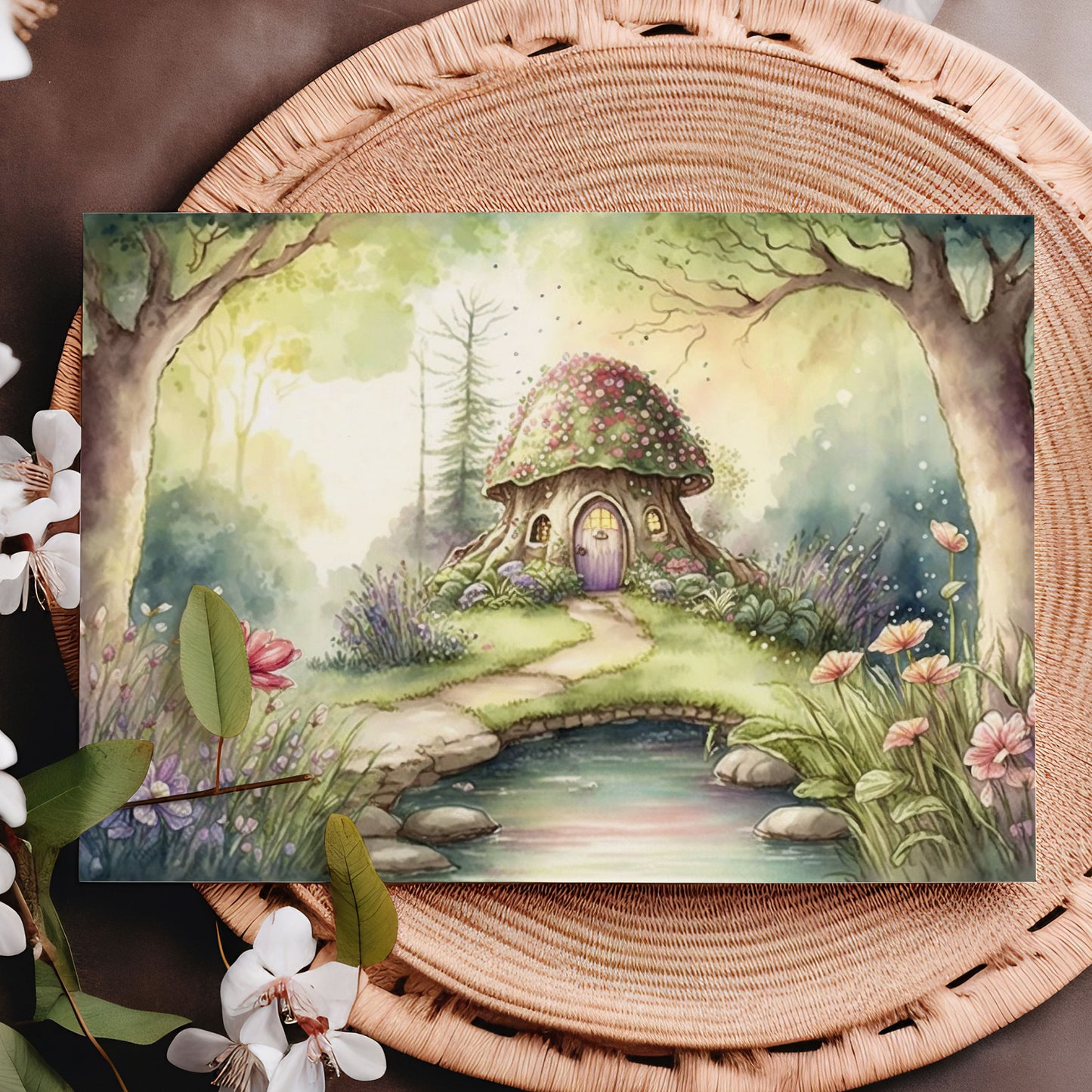 Vykort för postcrossing, scrapbooking & dekoration - Älvhus PC539