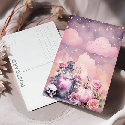 Vykort för postcrossing, scrapbooking & dekoration - Rosa Magi PC545