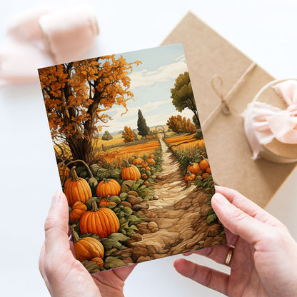 Vykort för postcrossing, scrapbooking & dekoration - Höst - PumporPC551