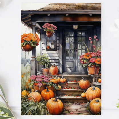 Vykort för postcrossing, scrapbooking & dekoration - Höst - Hus PC553