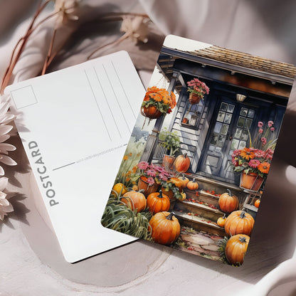 Vykort för postcrossing, scrapbooking & dekoration - Höst - Hus PC553