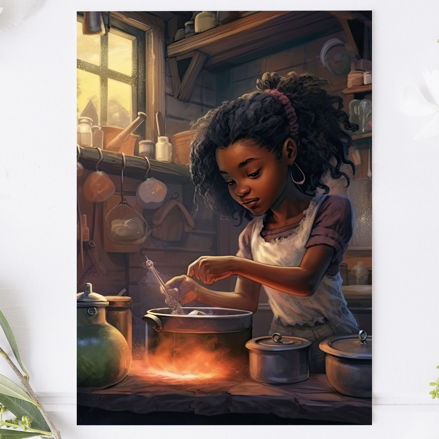 Vykort för postcrossing, scrapbooking & dekoration - Halloween - Söt Häxa PC562