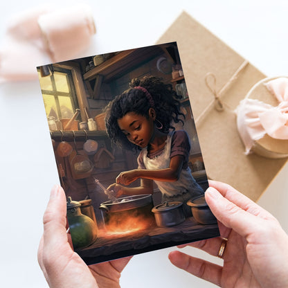 Vykort för postcrossing, scrapbooking & dekoration - Halloween - Söt Häxa PC562