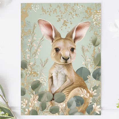 Vykort för postcrossing, scrapbooking & dekoration - Aussie Cutie Kangaroo PC567