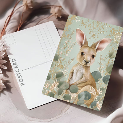 Vykort för postcrossing, scrapbooking & dekoration - Aussie Cutie Kangaroo PC567