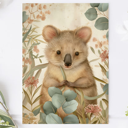 Vykort för postcrossing, scrapbooking & dekoration - Aussie Cutie Wombat PC569