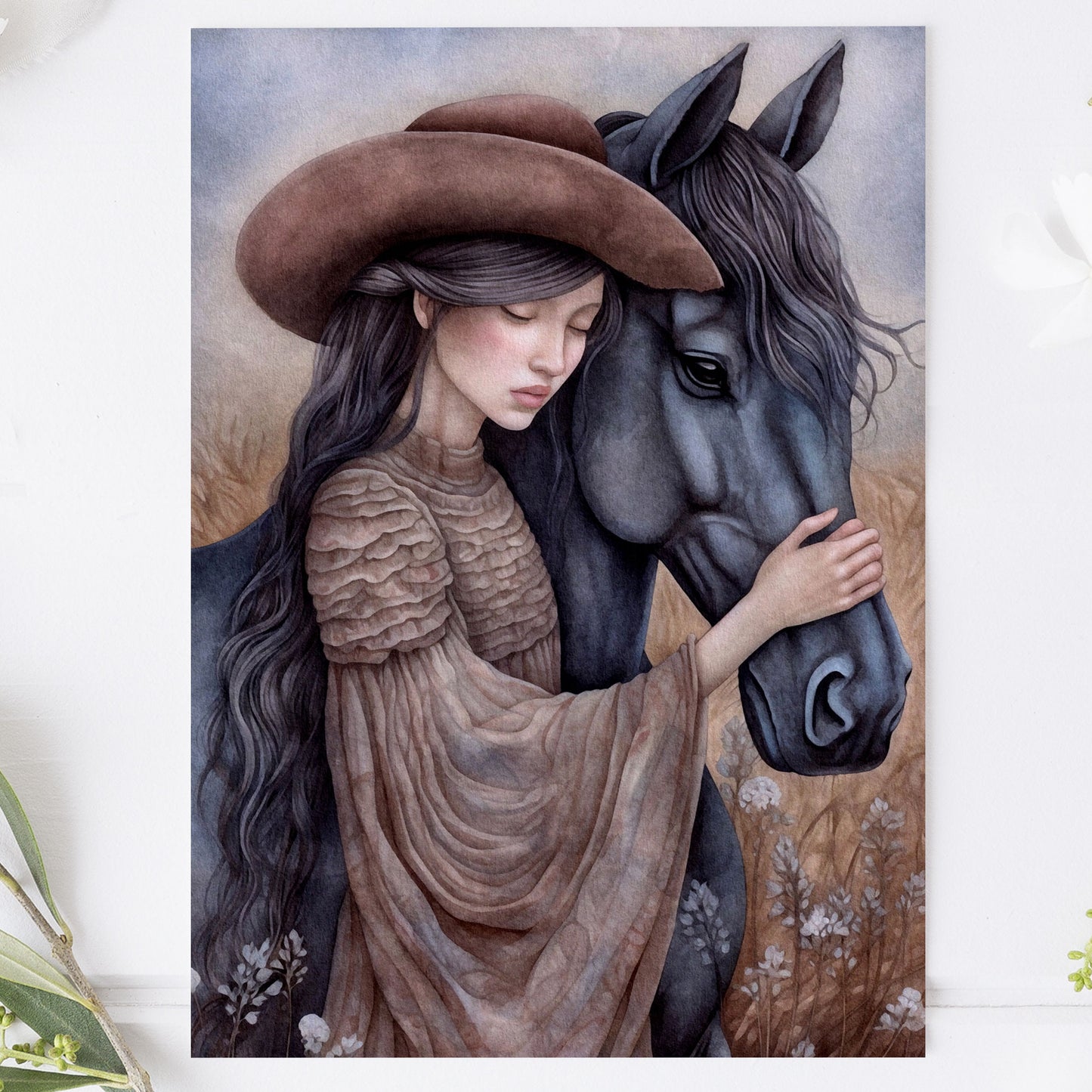 Vykort för postcrossing, scrapbooking & dekoration - Animal Lover Häst PC571