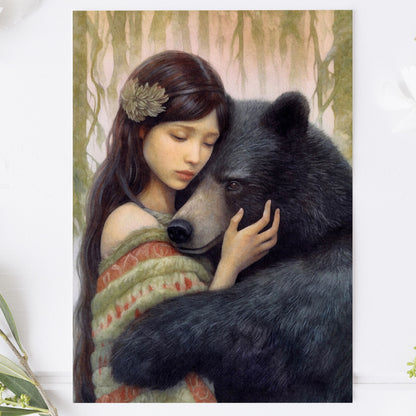 Vykort för postcrossing, scrapbooking & dekoration - Animal Lover Björn PC572