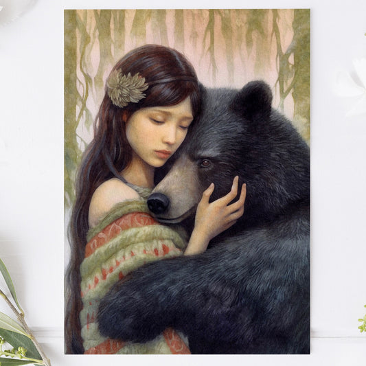 Vykort för postcrossing, scrapbooking & dekoration - Animal Lover Björn PC572
