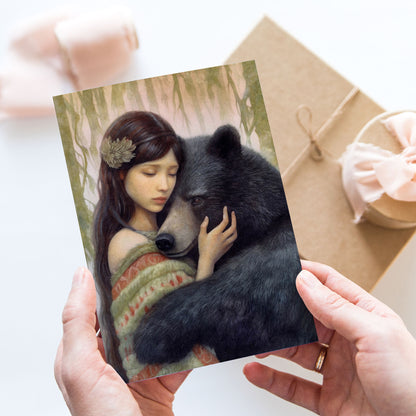 Vykort för postcrossing, scrapbooking & dekoration - Animal Lover Björn PC572